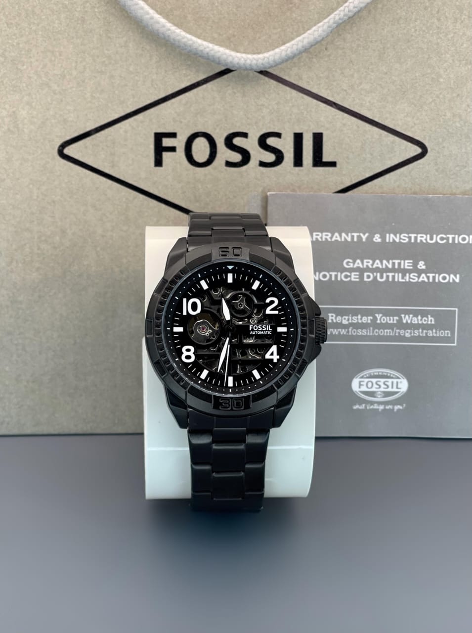Fossiil Automatic Skeleton Watch – Black Edition