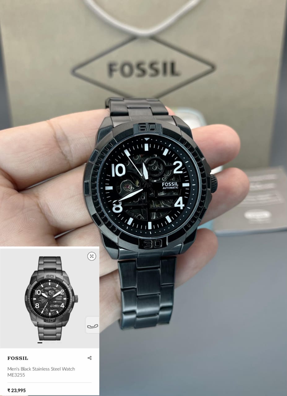 Fossiil Automatic Skeleton Watch – Black Edition